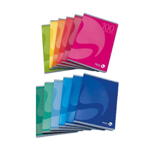 BE MORE CENTUS QUADERNO PUNTO METALLICO 100GR 150X210 mm A5 36 FOGLI A QUADRETTI 4M COLORI ASSORTITI CONF 12 Pz.